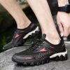 Outdoor Casual Sandals Men 2022 Summer Black Mesh Hollow Breathable Hole Fashion Hiking Sneakers Water Aqua Wading Shoes Fishing - Black - 44