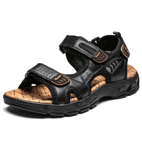 Outdoor Summer Sandals Men Shoes 2022 Big Size 46 Comfortable Sandal Male Sandalias Hiking Chaussure High Quality Shoes Men - Black - 45