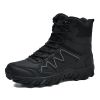 Outdoor Men Hiking Shoes Waterproof Breathable Tactical Combat Army Boots Desert Training Sneakers Anti-Slip Mens Military Boots - black - 40