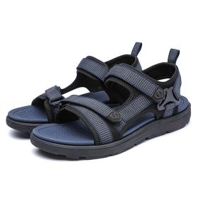 Men Fashion Sandals Man Summer Sandals Outdoor Casual Shoes Mountain Hiking Sandals Comfortable Non-Slip Slippers Beach Sandals - Blue - 43