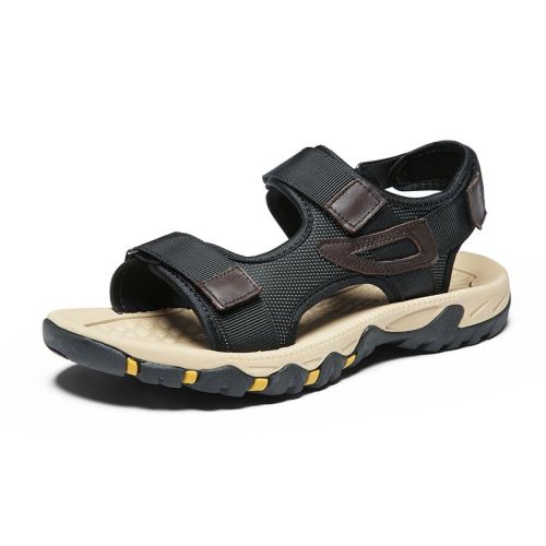 Men Summer Sandals Man Beach Sandals Mountain Hiking Sandals Outdoor Casual Slippers Comortable Non-Slip Shoes Puls Size 47 - Black - 41