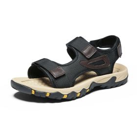 Men Summer Sandals Man Beach Sandals Mountain Hiking Sandals Outdoor Casual Slippers Comortable Non-Slip Shoes Puls Size 47 - Black - 45
