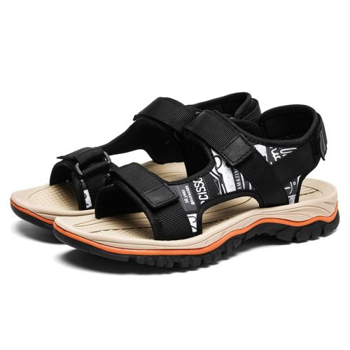 Men Fashion Sandals 2022 Summer Man Beach Sandals Moutain Hiking Sandals Plus Size 47 Outdoor Casual Shoes Non-slip Aqua Shoes - Black - 47
