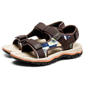 Men Fashion Sandals 2022 Summer Man Beach Sandals Moutain Hiking Sandals Plus Size 47 Outdoor Casual Shoes Non-slip Aqua Shoes - Brown - 40