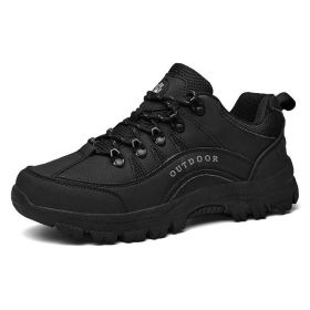 Outdoor Men Treking Shoes Breathable Climbing Hiking Sneakers Men Trainers Comfortable Walking Casual Shoes Men Camping Shoes - Black - 44
