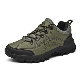 Outdoor Men Treking Shoes Breathable Climbing Hiking Sneakers Men Trainers Comfortable Walking Casual Shoes Men Camping Shoes - Green - 38
