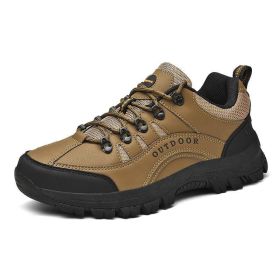 Outdoor Men Treking Shoes Breathable Climbing Hiking Sneakers Men Trainers Comfortable Walking Casual Shoes Men Camping Shoes - Brown - 41