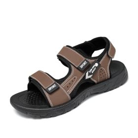 Men Beach Sandals Man Hiking Sandals Outdoor Casual Shoes High Quality 2022 Summer Aqua Shoes Comfortable Male Non-slip Sandals - Dark Brown - 44