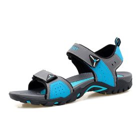 Women Beach Sandals 2022 Summer Man Hiking Sandals Outdoor Non-slip Casual Sandals Unisex Comfortable Summer Sneaker Shoes - Grey blue - 40