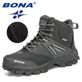 BONA 2022 New Arrival Hiking Shoes Men Outdoor Trekking Shoes Trainers Sports Sneakers Man Mountain Climbing Footwear Masculino - Dark grey S gray - 9