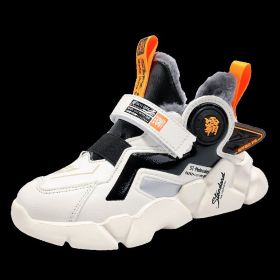 FLARUT Children Sports Shoes Winter Cotton Shoes Boys Non-slip Warmth Casual Sneakers Kids's Tenis Fashion Running Hiking Shoes - Off-white - 3