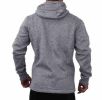 Men's Zip Thru Warm Cosy Thermal Climbing Hiking Heavy Sweatshirt - Grey Melange - S