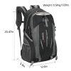 36L Outdoor Backpack Waterproof Daypack Travel Knapsack - Black