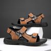 Men Beach Sandals Man Hiking Sandals Outdoor Casual Shoes High Quality 2022 Summer Aqua Shoes Comfortable Male Non-slip Sandals - Black - 41