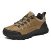 Outdoor Men Treking Shoes Breathable Climbing Hiking Sneakers Men Trainers Comfortable Walking Casual Shoes Men Camping Shoes - Khaki - 47