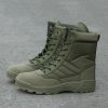 Men Boots Tactical Military Boots Special Force Desert Combat Army Boots Outdoor Hiking Boots Ankle Shoes Men Work Safty Shoes - Sand - 36