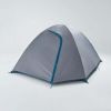 3 Person Dome Camping Tent, Waterproof, Gray - Gray - metal and fabric