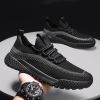 High Quality Mesh Sneakers Lightweight Breathable Casual Shoes Front Lace Up Hiking Running Outdoor Spring Summer Autumn Simple - Black - 38
