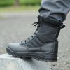 Men Boots Tactical Military Boots Special Force Desert Combat Army Boots Outdoor Hiking Boots Ankle Shoes Men Work Safty Shoes - Sand - 36