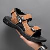 Men Beach Sandals Man Hiking Sandals Outdoor Casual Shoes High Quality 2022 Summer Aqua Shoes Comfortable Male Non-slip Sandals - Dark Brown - 41