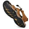 Men Summer Leather Sandal Outdoor Casual Shoe Man Mountain Hiking Sandals Non-slip High Quality Trekking Sandal Plus Size 46 - Light Brown - 44