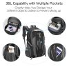 36L Outdoor Backpack Waterproof Daypack Travel Knapsack - Black