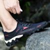 Outdoor Casual Sandals Men 2022 Summer Black Mesh Hollow Breathable Hole Fashion Hiking Sneakers Water Aqua Wading Shoes Fishing - Blue - 42