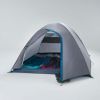 3 Person Dome Camping Tent, Waterproof, Gray - Gray - metal and fabric